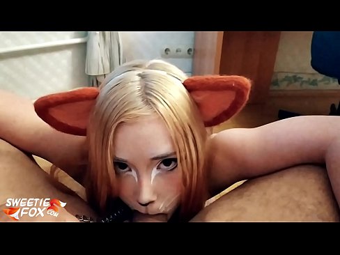 ❤️ Kitsune menelan batang dan air mani di dalam mulutnya ️❌ Lucah tegar pada kami